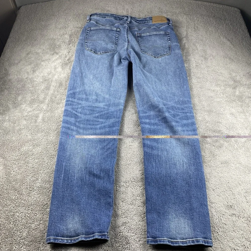 American Eagle AirFlex+ Athletic Straight Jeans Mens 31x30 Blue Medium Wash